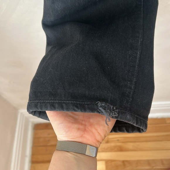 Redone Levi’s black jeans size 25 high rise long inseam straight leg 90s - Picture 4 of 13